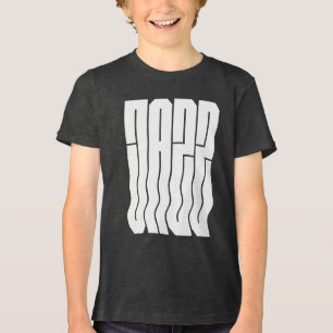 Fett gewellte Jazz-Logogestaltung Tri-Blend Shirt