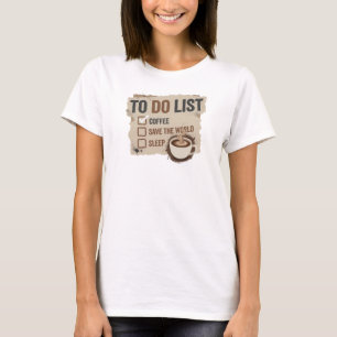 Fett Gold KAFFEE ZUERST RETTE WELT Grafikdesign T-Shirt