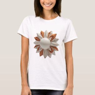 Fett gold ORANGE UND WEISSE BLUME Zitat Design T-Shirt