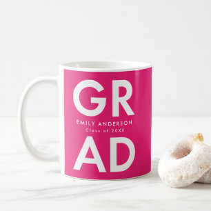 Fett Grad Hot Pink Foto Abschluss Kaffeetasse