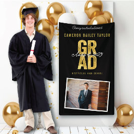Fett-GRAD-Klasse der Foto-Graduationspartei 2025 Banner