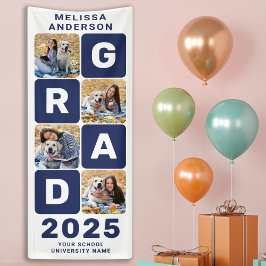 Fett Graduate Custom 5 Fotos Graduate Party Banner