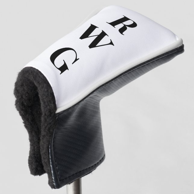 Fett Großes Monogramm  Golf Headcover (3/4 Vorderseite)