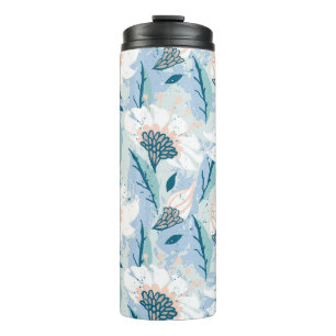 Fett handgemalte florale Vintage Thermosbecher