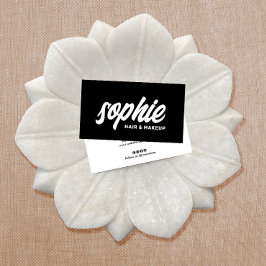 Fett handgeschriebenes Brush Script Black Beauty Visitenkarte