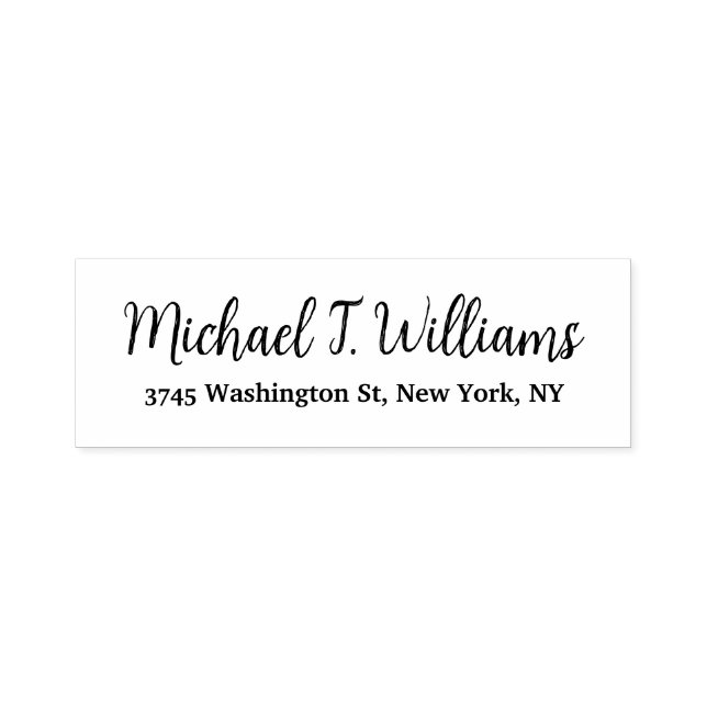 Fett Handwriting Klassisches Elegant Minimalistisc Permastempel (Design)