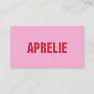 Fett Helle Moderne Rote Pink Kreative Professionel Visitenkarte
