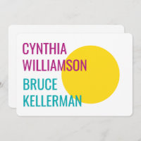 Fett heller Neon Pink Gelb Türkis Rett Datum