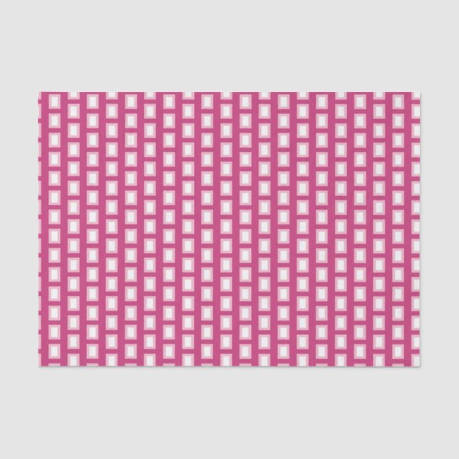 Fett hellrosa und weiß Funky Retro Seidenpapier (Vorderseite)