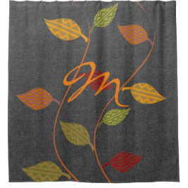 Fett hintere Branchen Custom Monogram Duschvorhang