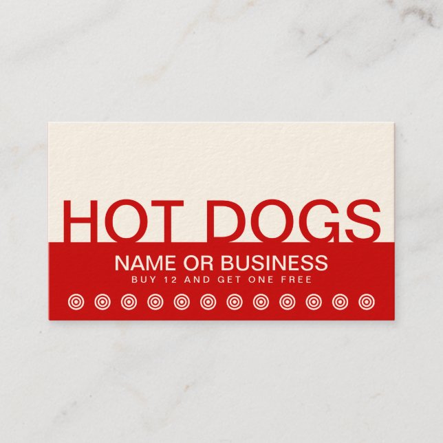 Fett HOT DOGS Kundenbindungskarte Treuekarte (Vorderseite)