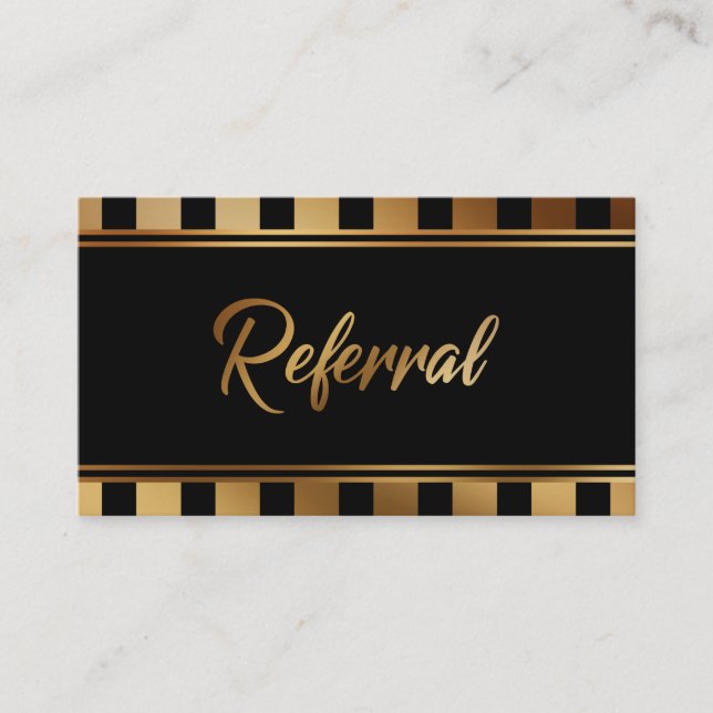 Fett Imitate Gold Foil und Black Referral Cards (Vorderseite)