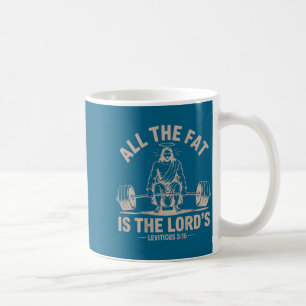 Fett ist der lustige christliche Workout-Jesus Kaffeetasse