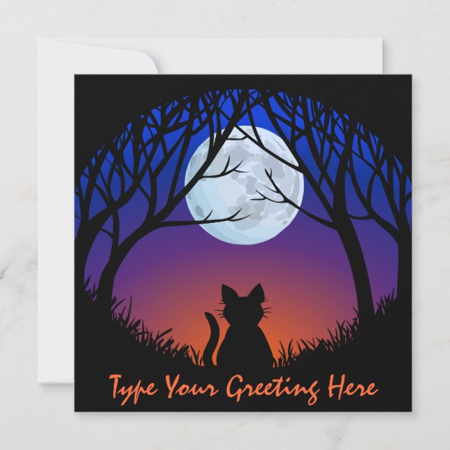 Fett Katzen Einladungen Personalisierte Halloween- (Vorderseite)