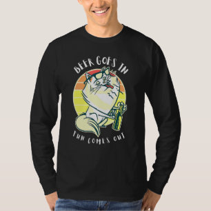 Fett Katzentrinkbier macht Spaß. m T-Shirt