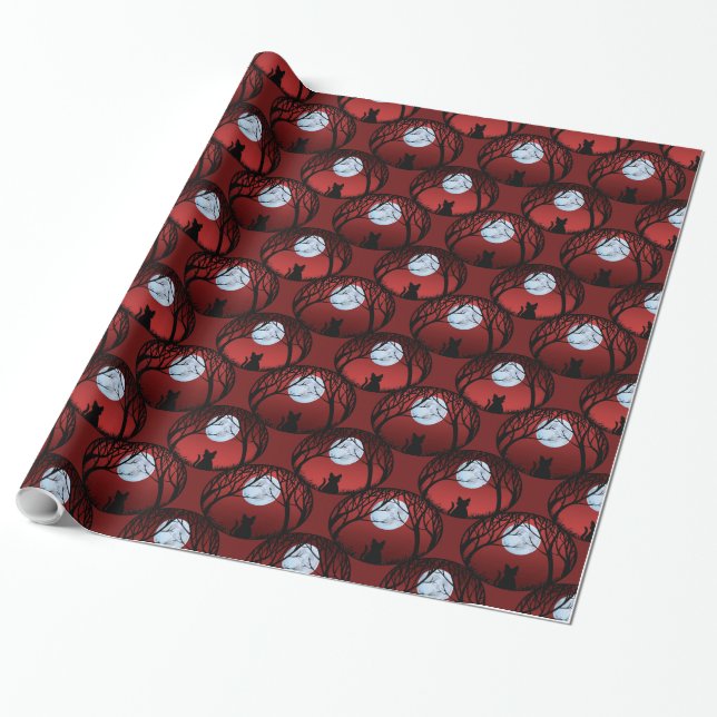 Fett Katzenverpackungspapier Niedlich Katzenweihpa Geschenkpapier (Ungerollt)
