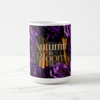 Fett Lila Blumenschraube - Erstellung von Herbstbe Kaffeetasse