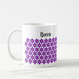 Fett Lila Clematis Blume Muster Personalisiert Kaffeetasse