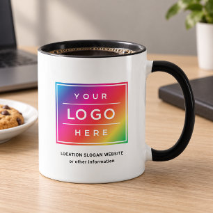 Fett Logo mit individuellem Firmennamen und Farbve Tasse