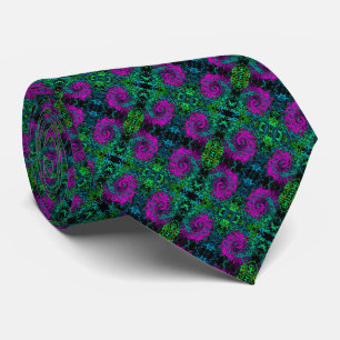 Fett Magenta Abstract Groovy Flüssigkeitskunst-Wir Krawatte