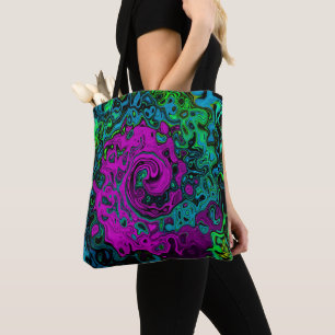 Fett Magenta Abstract Groovy Flüssigkeitskunst-Wir Tasche