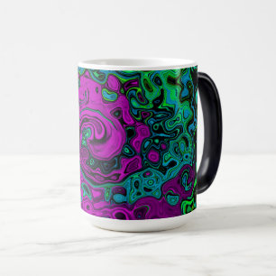 Fett Magenta Abstrakter Groovy Flüssiger Kunststru Verwandlungstasse