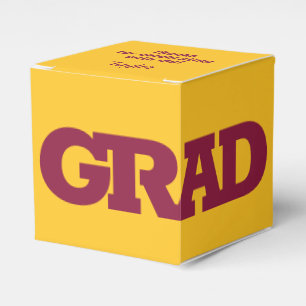 Fett  Maroon auf der Yellow Gold Graduation Party Geschenkschachtel