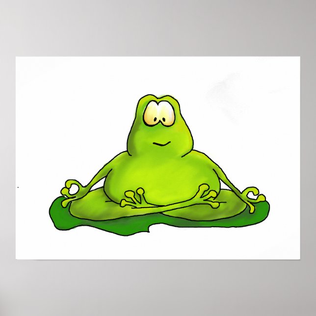 Fett-Meditationsfrosch Poster (Vorne)