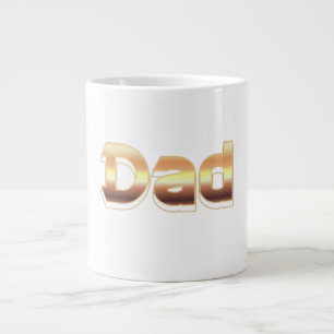 Fett Metallisch Gold Vater-Lettering-Design Jumbo-Tasse
