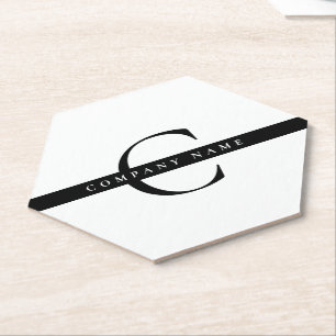 Fett-Minimal-Unternehmen Typografie Monogram Untersetzer