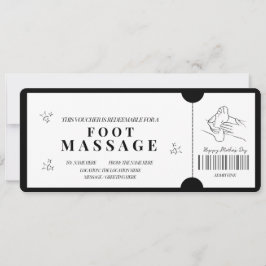 Fett Minimalistisch Foot Massage Voucher Einladung