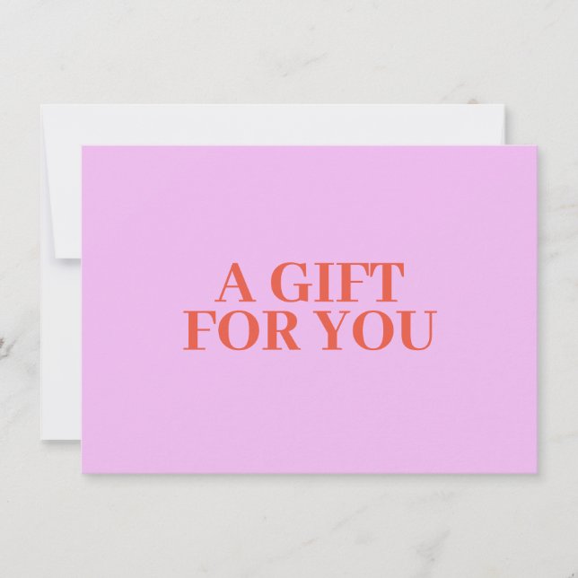 Fett Minimalistisch Luxus Boutique Pink Geschenkka (Vorderseite)
