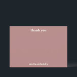 Fett Minimalistische Dusty Rose Retro Custom Weddi Dankeskarte<br><div class="desc">Fett Minimalistische Dusty Rose Retro Einfache benutzerdefinierte Hochzeit Dankeschön Karte</div>