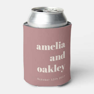 Fett Minimalistische Dusty Rose Retro Custom Weddi Dosenkühler