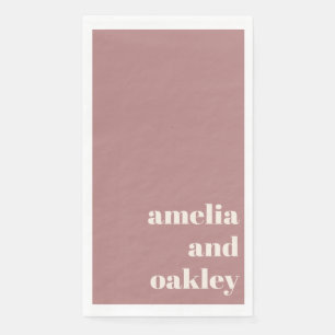 Fett Minimalistische Dusty Rose Retro Custom Weddi Serviette