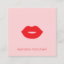 Fett Minimalistische Rot-Lippen-Logos Makeust Arti