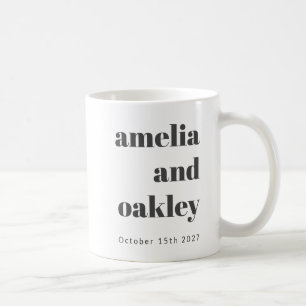Fett Minimalistische Schwarz-weiße Retro Custom We Kaffeetasse
