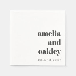 Fett Minimalistische Schwarz-weiße Retro Custom We Serviette