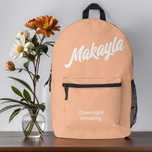 Fett Minimalistische Typografie Bedruckter Rucksack