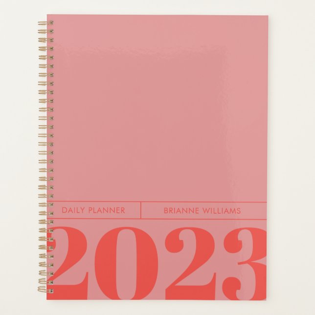 Fett Minimalistischer Tagesplaner Planer (Vorderseite)