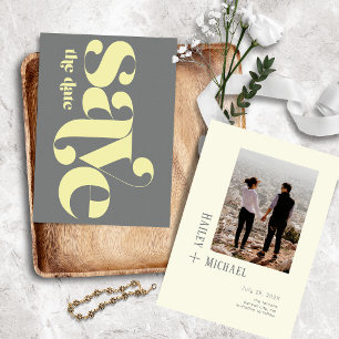 Fett Minimalistisches Foto Vintag Butternut Save The Date
