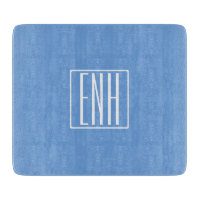 Fett Modern 3 Initialen Monogramm | Soft Blue