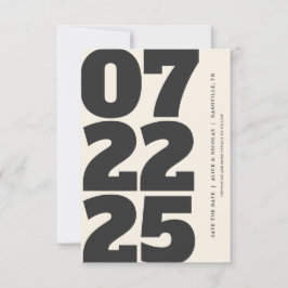 Fett modern Save the Date mit Foto Einladung