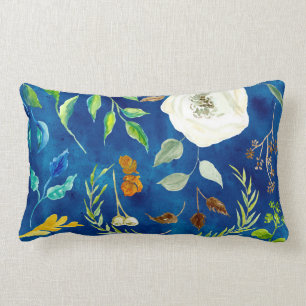 Fett Moderne Floral Watercolor Blätter Herbstfarb Lendenkissen