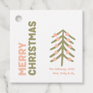 Fett Moderne frohe Weihnachtsgeschenke Geschenkanhänger
