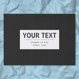 Fett moderner bearbeitbarer Text | Schwarz und Wei Seidenpapier