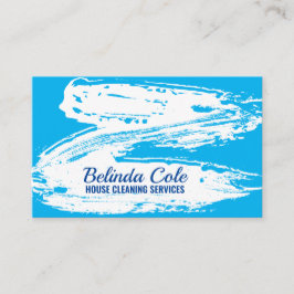 Fett moderner Spritzer mit blauer und weißer Reini Visitenkarte