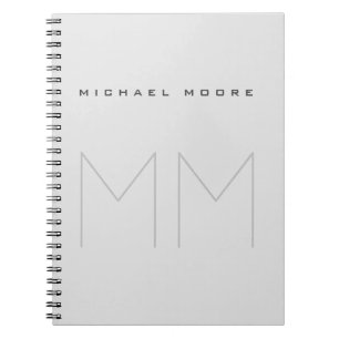 Fett Monogram Name Modern Minimalistisch Notizblock