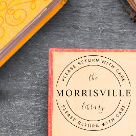 Fett Name Runde der Bibliothek bitte mit Vorsicht  Permastempel