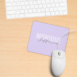 Fett Name Script Modern Lilac Lavender Monogram Mousepad<br><div class="desc">Dieses elegante Mauspad eignet sich sowohl für den persönlichen als auch für den beruflichen Gebrauch. Fügen Sie einfach Ihre eigenen Daten hinzu,  indem Sie auf die Option "Personalisieren" klicken.</div>